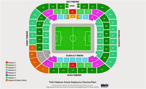 Galatasaray stadı oturma planı